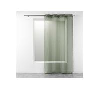 Douceur d'Intérieur, Voilage à Oeillets (140 x 280 cm) Telma Kaki, Etamine Crash