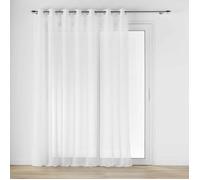 Douceur d'Intérieur – Rideau voilage à œillets Carlin – Voile tissé 240 x 240 cm Naturel Blanc G