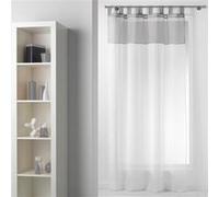 Panneau a passants 140 x 240 cm voile bicolore duo Blanc/Gris