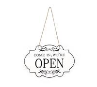 Panneau à suspendre ouvert fermé 33 x 20 cm double face en bois pour magasin, restaurant, café, petites entreprises, boutique, porte décorative
