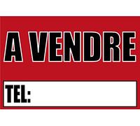 Panneau A VENDRE en PVC, 600x400mm, Rouge et Blanc