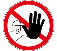 Panneau Accès interdit personnes non autorisées P080 - ISO 7010 PVC 2 mm 400 mm