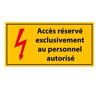 Panneau - Accès Réservé Personnel Autorisé - Vinyle - ISO 7010 297 x 148 mm
