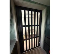 Panneau accordéon d'intérieur avec poignée, séparateur de pièce à isolation thermique pour douche, cuisine, comprend un système de rail en alliage d'aluminium et du matériel d'installation