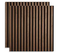 Panneau acoustique 60x60 cm Bois mural Isolation Studio 2 panneaux Homestyle4u