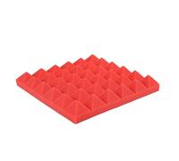 Panneau Acoustique Carreaux de mousse acoustique 12 pièces, panneaux de mousse d'insonorisation, rembourrage sonore de Studio 2X10X10 pouces(Red)
