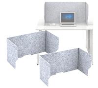 Panneau Acoustique De Confidentialité De Bureau 2 Pièces, Separation Bureau | Pliable Cloison De Table En U 3 Panneaux 60/80/100x50cm Protection Visuelle Pour École Examens Télétravail(100cm/40in)