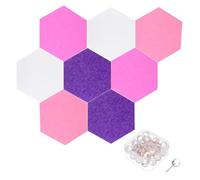 Panneau acoustique d'insonorisation, 8 pièces, panneaux insonorisants de Studio, tableau d'affichage mural en feutre avec 30 punaises(Multi-colored 04)