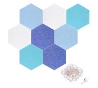 Panneau acoustique d'insonorisation, 8 pièces, panneaux insonorisants de Studio, tableau d'affichage mural en feutre avec 30 punaises(Multi-colored 05)