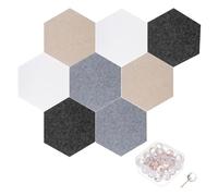 Panneau acoustique d'insonorisation, 8 pièces, panneaux insonorisants de Studio, tableau d'affichage mural en feutre avec 30 punaises(Multi-colored 01)