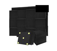 Panneau Acoustique Mousse acoustique for studio, lot de 12, panneaux muraux en mousse insonorisante haute densité, traitement for chambre à coucher, décoration intérieure