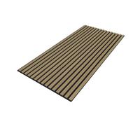 Panneau acoustique mural d'intérieur 60x120 cm en MDF sur feutre polyester, décor chêne naturel, 0,72 m2 (SATAKUPANNON612)