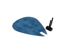 Panneau acoustique mural en forme de médiator | Support décoratif insonorisant pour guitare électrique | Compatible Fender, Gibson, Ibanez, PRS | Couleur : [Bleu | PICK-Large (315×375mm)]