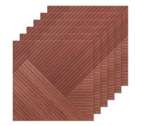 Panneau Acoustique Panneaux acoustiques autocollants | Polyester à grain de bois 6 pièces 23,6 "x 23,6" for la décoration de bureau et de studio(Mix Color)