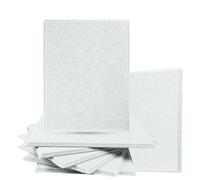 Panneau Acoustique Panneaux acoustiques carrés | Panneau décoratif auto-adhésif 6 pièces for l'isolation phonique intérieure(01 Snow White,1cm)