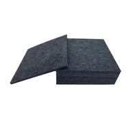 Panneau Acoustique Panneaux muraux acoustiques carrés | Paquet de 4 fibres de polyester 300x300x9mm for l'absorption du bruit(GReY)