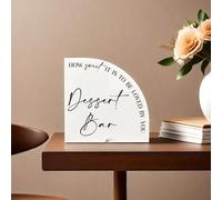 Panneau acrylique pour bar à desserts, Comme c''est doux d''être aimé par toi, Panneau pour desserts pour mariage et fête Arc (24*20cm),Forme d'éventail (20*20cm),Arche IIPMMA