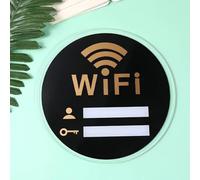 Panneau acrylique pour mot de passe Wifi - Affichage réseau autocollant facile à effacer, avis Wi-Fi durable pour affaires, hôtel, maison, bureau, chambre d'amis, lieux publics, cadeau de pendaison de
