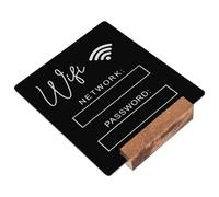 Panneau Acrylique Wifi Mot de Passe Noir pour Hôtel Bureau Restaurant | Facile à Nettoyer, Design Simple et Élégant, Résistant à L’usure, Affichage du Code, Usage Décoratif