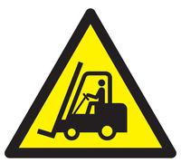 Panneau adhésif DANGER, CHAR. ELEVATEURS/VEH. INDUSTRIELS 300x300x300mm TALIAPLAST - 729316