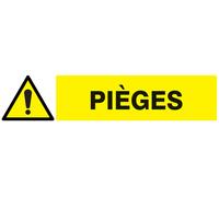 Panneau adhésif DANGER PIEGES 330X75MM TALIAPLAST - 725321