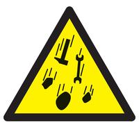 Panneau adhésif DANGER RISQUE DE CHUTE DE MATERIEL 300X300X300MM TALIAPLAST - 729354