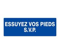 Panneau adhésif ESSUYEZ VOS PIEDS S.V.P 330X75MM TALIAPLAST - 725617