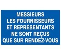 Panneau adhésif FOURNISSEURS & REPRESENTANTS RECUS SUR R.D.V 330x200mm TALIAPLAST - 721638