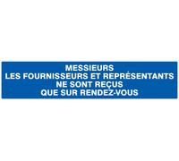 Panneau adhésif FOURNISSEURS & REPRESENTANTS RECUS SUR R.ØV 330X75MM TALIAPLAST - 725638