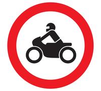Panneau adhésif INTERDIT AUX MOTOS Ø420MM TALIAPLAST - 723293