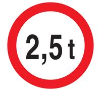 Panneau adhésif INTERDIT AUX PLUS DE +2.5 TONNES Ø300MM TALIAPLAST - 722282