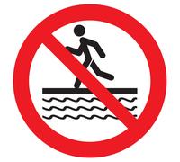 Panneau adhésif INTERDIT DE COURIR A PROXIMITE DU BASSIN Ø300MM TALIAPLAST - 722338