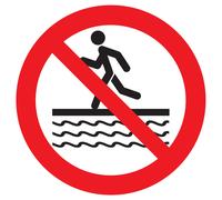 Panneau adhésif INTERDIT DE COURIR A PROXIMITE DU BASSIN Ø420MM TALIAPLAST - 723338
