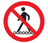 Panneau adhésif INTERDIT DE MONTER SUR LE TAPIS ROULANT Ø180MM TALIAPLAST - 727334