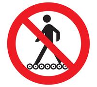 Panneau adhésif INTERDIT DE MONTER SUR LE TAPIS ROULANT Ø300MM TALIAPLAST - 722334