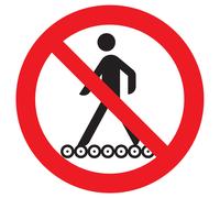 Panneau adhésif INTERDIT DE MONTER SUR LE TAPIS ROULANT Ø420MM TALIAPLAST - 723334