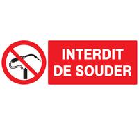 Panneau adhésif INTERDIT DE SOUDER 330X120MM TALIAPLAST - 726232