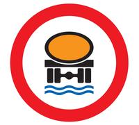 Panneau adhésif INTERDIT TRANSPORT PROØ POLLUANTS LES EAUX Ø80MM TALIAPLAST - 724286