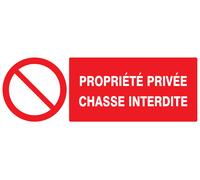 Panneau adhésif PROPRIETE PRIVEE CHASSE INTERDITE 330X120MM TALIAPLAST - 726216