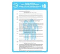 Panneau - Affichage Harcèlement Travail - Papier plastifié - A3