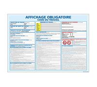 Panneau - Affichage Obligatoire - Code du Travail - Plastique Rigide PVC 1,5 mm - Dimensions 300 x 210 mm - Protection Anti-UV