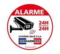 Panneau Alarme en aluminium, Système relié à la Gendarmeries, panneau dissuasif