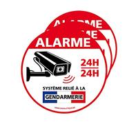 Panneau Alarme en aluminium, Système relié à la Gendarmeries, panneau dissuasif