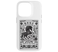 Panneau Animal du Nouvel an Lunaire Chinois 2026 année du Cheval de feu Coque pour iPhone 14 Pro
