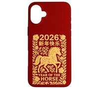 Panneau Animal du Nouvel an Lunaire Chinois 2026 année du Cheval de feu Coque pour iPhone 16 Plus