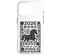 Panneau Animal du Nouvel an Lunaire Chinois 2026 année du Cheval de feu Coque pour iPhone 16 Pro