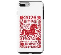 Panneau Animal du Nouvel an Lunaire Chinois 2026 année du Cheval de feu Coque pour iPhone 7 Plus/8 Plus