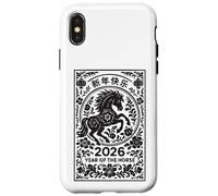 Panneau Animal du Nouvel an Lunaire Chinois 2026 année du Cheval de feu Coque pour iPhone X/XS