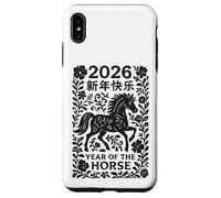 Panneau Animal du Nouvel an Lunaire Chinois 2026 année du Cheval de feu Coque pour iPhone XS Max