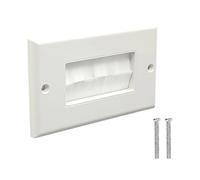 Panneau anti-poussière noir avec brosse intégrée de type 86 - Plaque murale pour appareils électriques d'intérieur - Entretien A/V